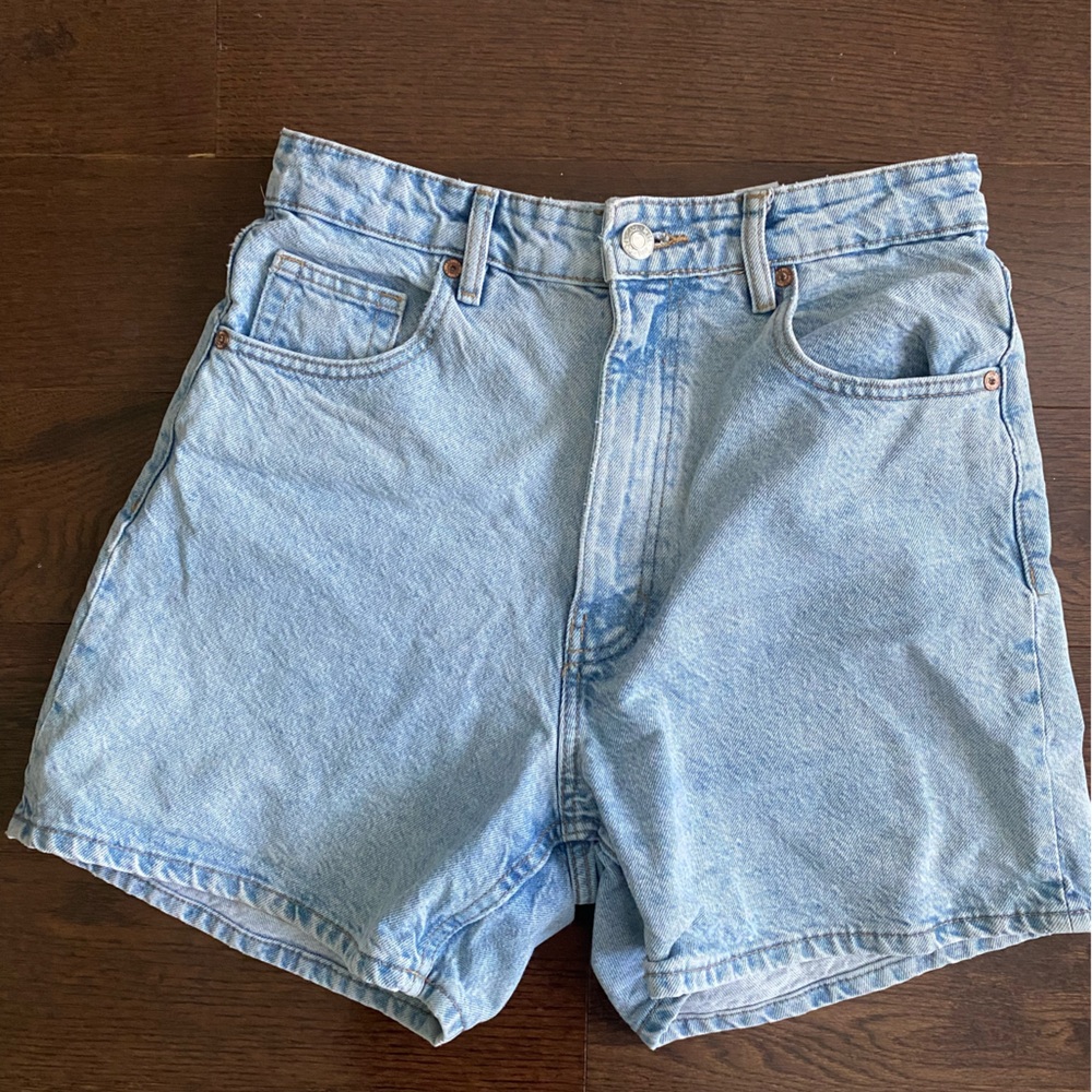 Zara Sky Blue Denim Shorts
